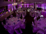 Purple lighting gives your event a royal edge