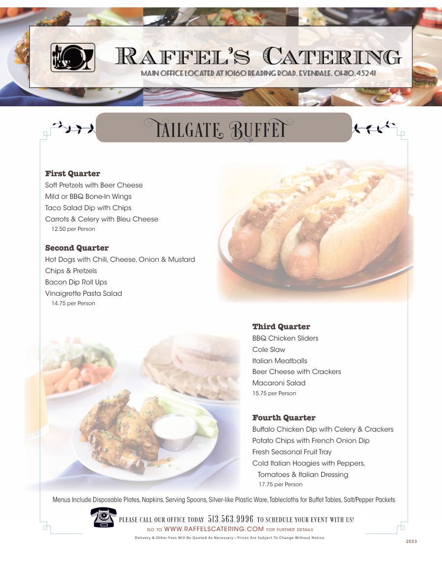 Tailgate Buffet, page 1