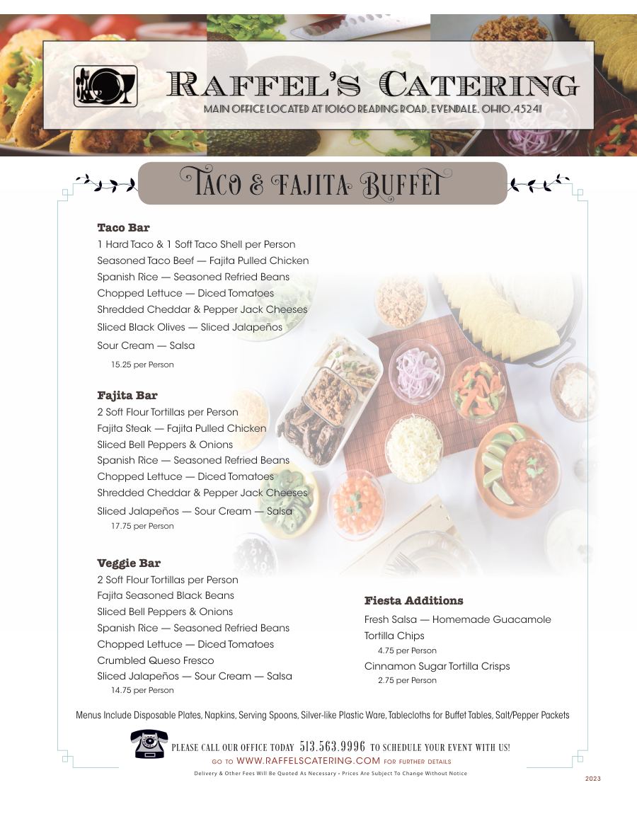 Taco & Fajita Bar, page 1