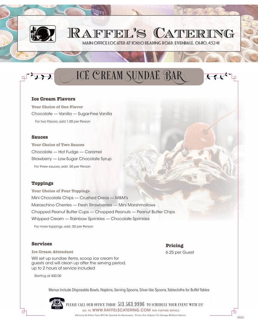 Ice Cream Sundae Bar, page 1